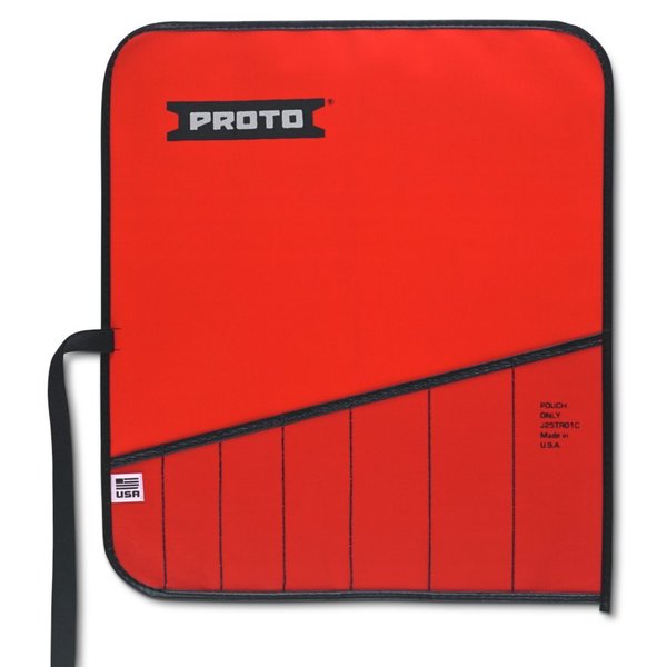 Proto Red Canvas 1-Pocket Tool Roll, Red, Metal J25TR50C